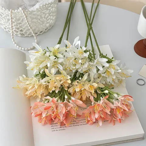 Künstliche Schmucklilie Blume Seidenartiger Stoff Afrikanische Lilie Einzelzweig Für Zuhause Hochzeit Tischdeko Fotografie Requisiten