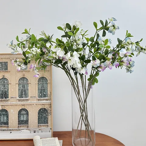 Hochwertige Künstliche Wicke Blume Satin Einzelstiel Langer Zweig Für Zuhause Wohnzimmer Hochzeit Deko Foto-Requisite