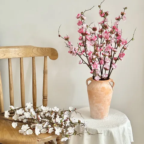 Künstlicher Pflaumenblütenzweig Seidenblume Für Wohndekoration Chinesischer Stil Simulation Pfirsichblüte Für Wohnzimmer Hochzeit Party Fotorequisiten
