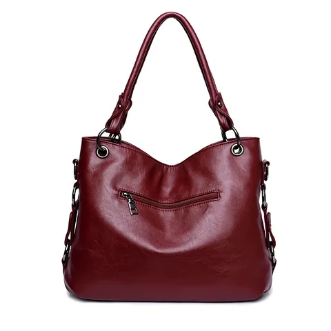 Women's Cowhide Leather Tote Bag Large Capacity Minimalist Tassel Handbag Vintage Shoulder Bag For Office Commuting Daily Use