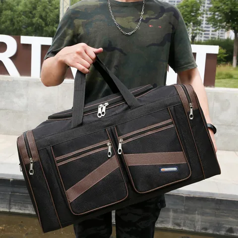 Foldable Travel Duffel Bag Oxford Cloth Waterproof Large Capacity Sports Handbag Crossbody Weekend Bag For Men Women