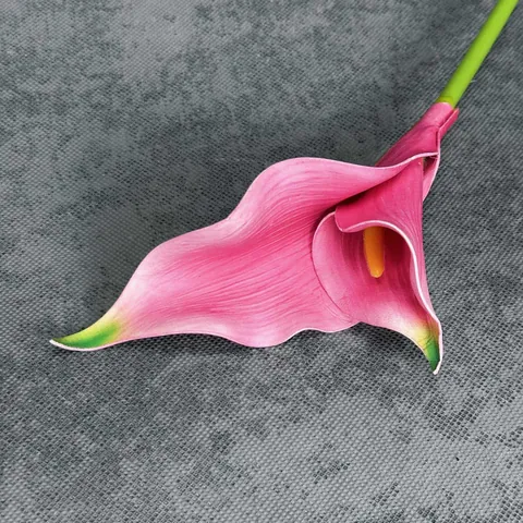EVA Artificial Calla Lily Double Petal Fake Flower Stem For Home Wedding Party Decoration Photography Prop Arrangement