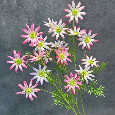 Artificial Daisy Flowers Fabric Multi Head Wild Chrysanthemum Single Stem For Home Wedding Hotel Decor Faux Flowers