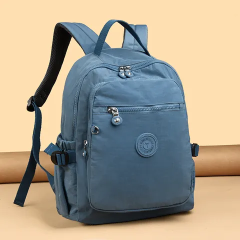 Waterdichte Rugzak Van Gewassen Stof Laptoptas Meerdere Zakken School Reizen Outdoor Casual Effen Kleur Unisex Daypack