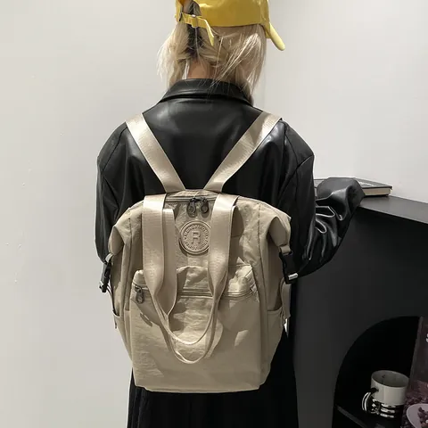 Women Waterproof Nylon Backpack Large Capacity Fashion Multi-functional Tote Backpack Casual Travel School Bag For Girls