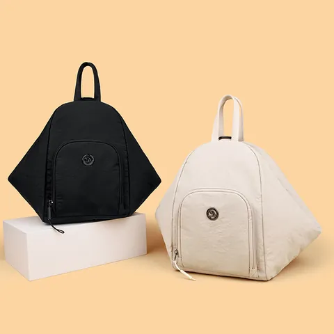 Zaino Geometrico Multifunzionale da Donna Impermeabile in Nylon Grande Capacità Borsa da Viaggio Casual Zaino Scuola Semplice