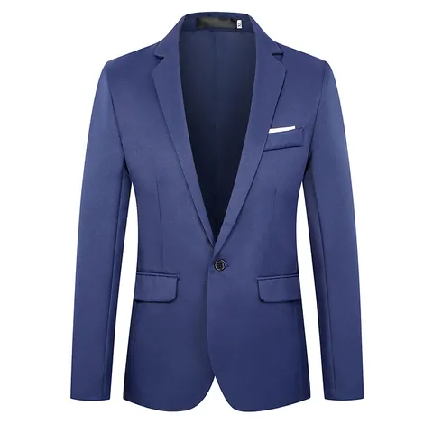 Men's Slim Fit Casual Blazer Suit Jacket Notched Lapel Single Button Business Wedding Formal Professional Party Coat Outerwear