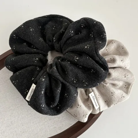 Koreanischer Stil Gestrickte Scrunchies Mit Blumenmuster Großer Haargummi Weicher Stoff Pferdeschwanzhalter Damen Haarschmuck