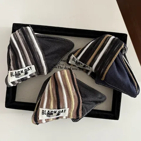 Korean Style Striped Fabric Triangular Hair Claw Shark Clip For Women Large Volume Hair Accessory Vintage Color Block Fabric Hair Clip