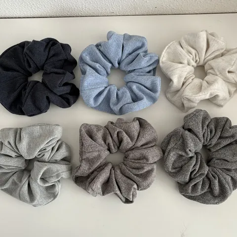 Women's Korean Style Striped Knit Scrunchies Ribbed Large Hair Ties Elastic Morandi Color Ponytail Holders Hair Accessories