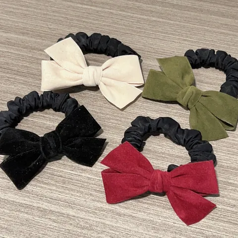 Dames Vintage Fluwelen Strik Haarelastiekjes Koreaanse Stijl Faux Suède Scrunchies Elastische Haarbanden Chique Haaraccessoires Voor Knot