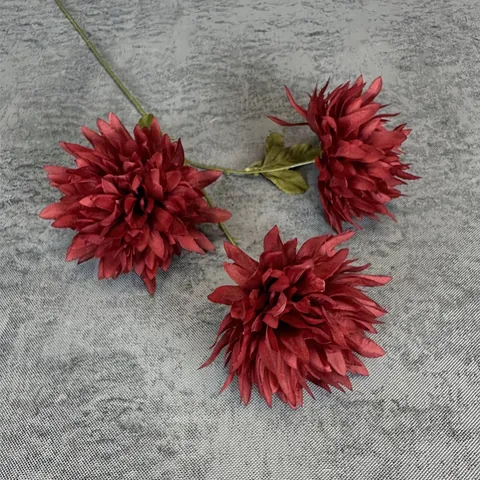 Luxury Artificial Peony Flower Multi Head Satin Dahlia Bouquet For Home Wedding Decor Photography Props Large Fake Floral Stem