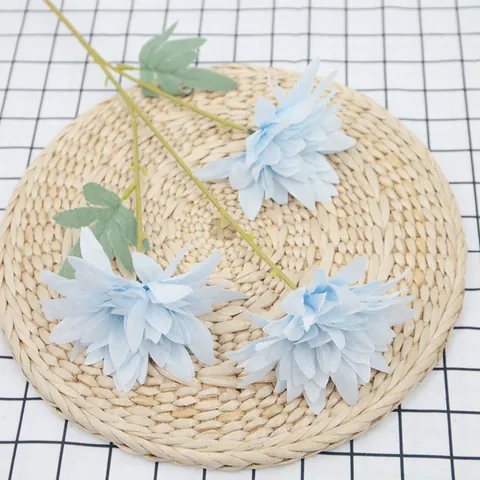 Künstliche Dahlie Epiphyllum Seidenstoff Kunststoff Blume Mit Drei Köpfen Für Heim Hochzeit Party Deko Fotografie Requisite Lange Stiel Kunstblume