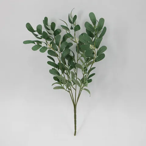Bouquet de Feuilles d'Arachide Artificielles à 5 Branches en Tissu de Soie Verdure pour Maison Mariage Photographie