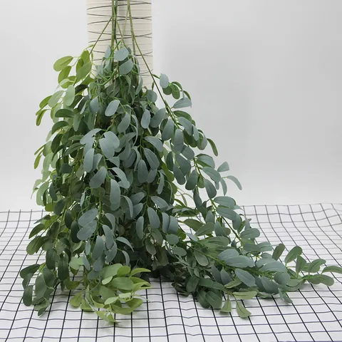 Artificial Hanging Plants Silk Fabric Willow Date Leaves Fake Vines For Home Wedding Wall Hanging Decor Greenery Foliage Garland