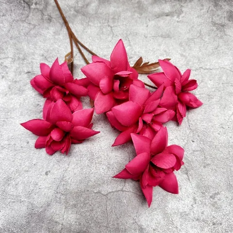 6 Köpfe Künstliche Seide Kamelie Prunkwinde Strauß Für Hochzeit Party Home Decor Realistische Gefälschte Blumenarrangement