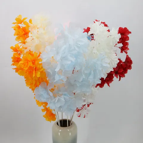 Rama de Cerezo Artificial 108 Cabezas Seda de Satén Flores Para Decoración Boda Hogar Fiesta Oficina Decoración Faux Sakura Arreglo Floral