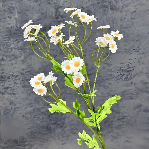Künstliche Kamille Gänseblümchen Blume Stiel Mehrkopf Seidentuch Kunststoff Wildblume Für Haus Hochzeit Party Tisch Dekoration