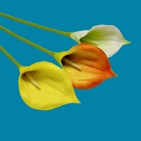 Künstliche PU Calla Lilie Blume Einzelzweig Real Touch Falsche Lilie Für Hochzeit Party Haus Büro Tischdekoration Blumenarrangement