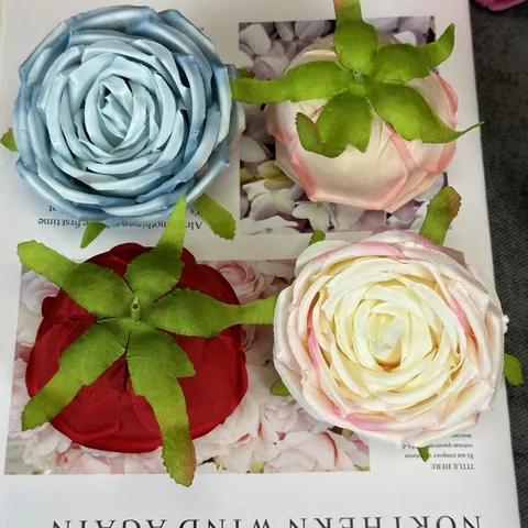 Künstliche Rosenblütenköpfe Synthetikgewebe Simulation Rosen Für Hochzeit Party Haus DIY Dekoration Große Florale Deko