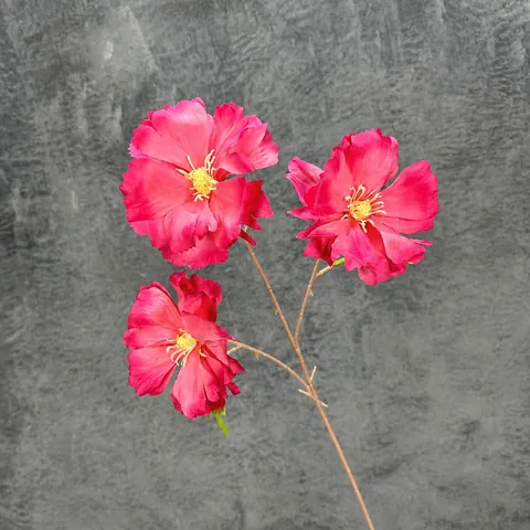 Artificial Flower 3-Head Silk Cloth Daisy Stem Realistic Faux Plants For Wedding Home Decor Photography Props Office Decoration