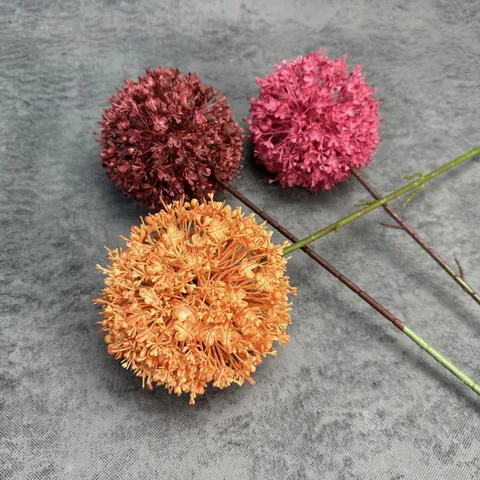 Kunstmatige Allium Bol Bloem Enkele Steel Zijde Plastic Nep Ui Paardenbloem Bloem Voor Bruiloft Huis Feest Decoratie Fotografie Rekwisieten