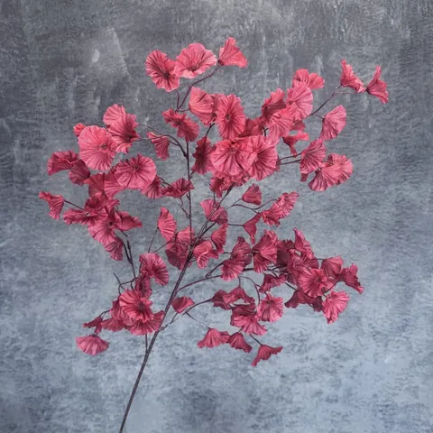 Artificial Trumpet Flower Fabric Branch For Wedding Hall Home Decor Vintage Pleated Floral Ceiling Decoration Faux Flower Single Stem Photography Prop