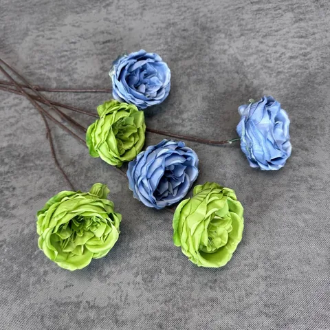 Künstliche Austin Rose Seidenblume Dreikopf Vintage Rosenzweig Für Hochzeit Zuhause Tischdeko Fotografie Requisiten