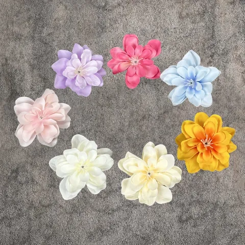 Simulation Larkspur Flower Head For DIY Crafts Wedding Party Home Decoration Satin Artificial Flowers Accessories