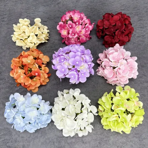 Künstliche Hortensien Blütenköpfe Seidenimitat Realistische Künstliche Blumen Für Hochzeit Zuhause Party Dekoration Fotorequisiten