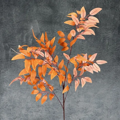 Rama de Hoja de Sauce Artificial de 100cm Plantas Verdes Falsas Follaje de Tela de Seda Artificial para Decoración de Bodas y Hogar Accesorios de Fotografía