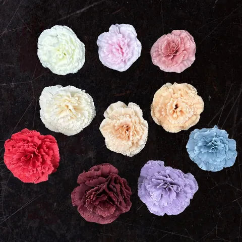 Cabezas de Clavel Artificiales Flores de Tela Realista Para Decoración de Bodas Fiesta Manualidades DIY Accesorios de Decoración Floral para el Hogar