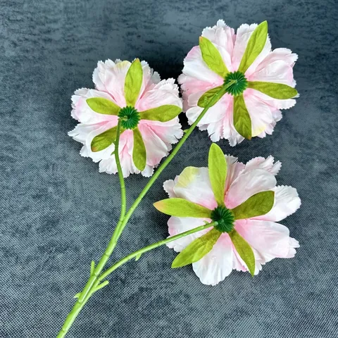 Luxury Hibiscus Peony Artificial Flower Satin Cloth For Wedding Home Decor DIY Floral Arrangement Faux Peony Branch