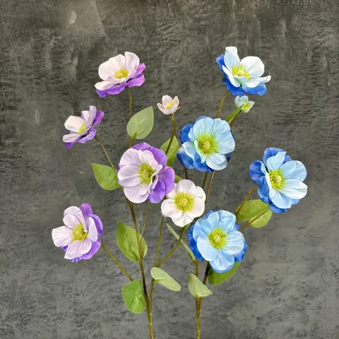 Rama de Flores de Mariposa Artificiales Realistas Multi Cabeza de Tela de Satén Floral Para Decoración de Boda Hogar Hotel