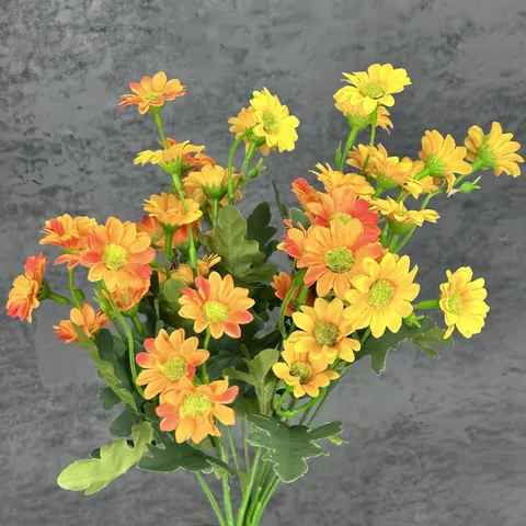 Künstliche Gänseblümchen Satin Blumenstrauß Realistische Wilde Chrysantheme Für Haus Hochzeit Deko Pastorale Blumenarrangement Ornament