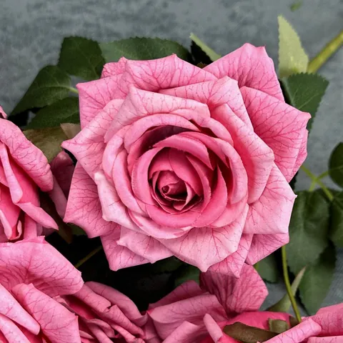 Artificial Rose Bouquet Coated Silk Flower For Wedding Home Decor Luxury Vintage Fake Flower Arrangement Ornament