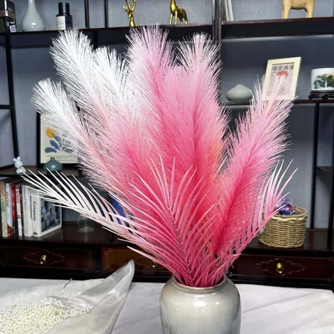 Künstliches 5-Kopf Pampasgras Seide Kunststoff Künstlicher Blumenstrauß Für Hochzeit Haus Dekoration Fotografie Requisiten