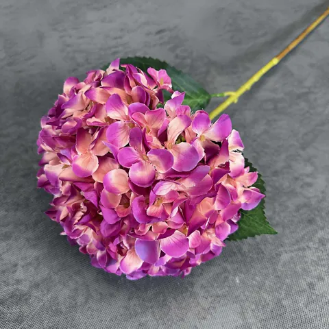 Große 3D Druck Simulation Satin Hortensie Einzelner Stiel Für Hochzeit Zuhause Party Dekoration Künstliche Blumen Gesteck Langer Stiel