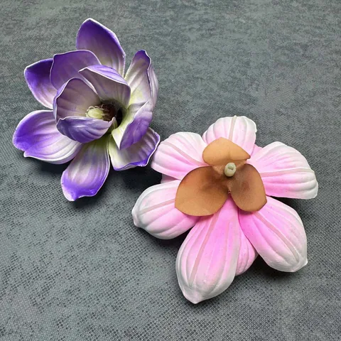 Realistic Artificial Magnolia Flower Heads EVA PVC Fake Magnolia Flower For DIY Wedding Party Home Decor Photography Props Accessory