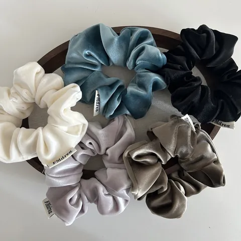 French Elegant Velvet Scrunchie Solid Color Soft Elastic Hair Tie Women Girls Hair Styling Accessory Office Daily Wear
