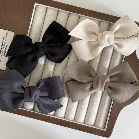 Elegante Satin Schleife Haarklammer Französischer Stil Ripsband Haarnadel Minimalistische Stoff Kopfschmuck Für Damen Täglich Casual Accessoires