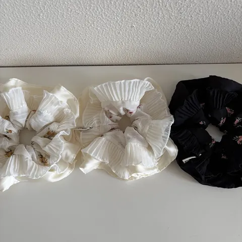 Koreanischer Stil Süße Plissee Blumen Haargummis Stoff Scrunchies Für Damen Elegante Haarschmuck Alltag Dating