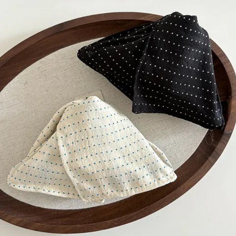 Molla per Capelli in Tessuto a Pois Vintage Francese Elegante Fermaglio a Squalo Grande Accessorio per Capelli Donna Festa
