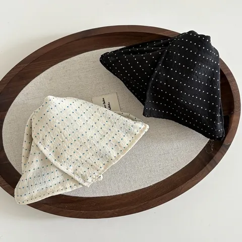 Molla per Capelli in Tessuto a Pois Vintage Francese Elegante Fermaglio a Squalo Grande Accessorio per Capelli Donna Festa