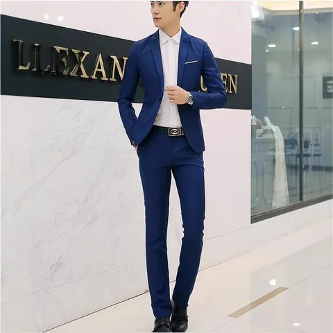 Men Slim Fit Solid Business Suit Set Single Breasted One Button Jacket Pants With Vest Shirt For Formal Wedding Party Work