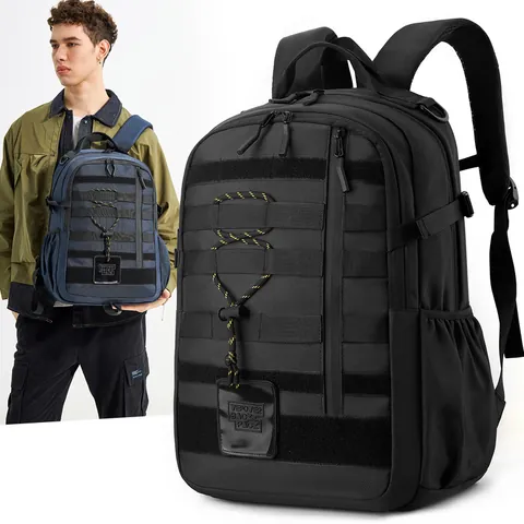 Herren Taktischer Outdoor Rucksack Wasserdicht Nylon Reisetasche Passend Für 15,6 Zoll Laptop Große Kapazität Molle System Wanderrucksack
