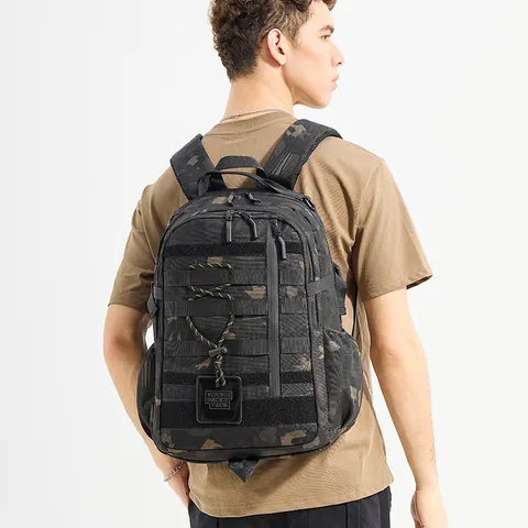 Herren Taktischer Outdoor Rucksack Wasserdicht Nylon Reisetasche Passend Für 15,6 Zoll Laptop Große Kapazität Molle System Wanderrucksack