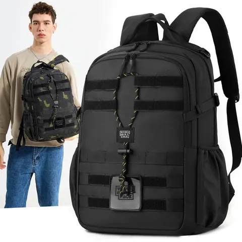 Herren Taktischer Rucksack Wasserdicht Nylon Outdoor Reise Rucksack Große Kapazität Laptop Tasche Atmungsaktiver Funktionaler Tagesrucksack