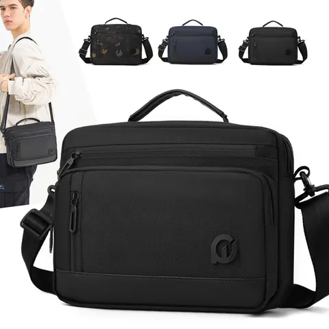 Men Casual Nylon Crossbody Bag Waterproof Large Capacity Shoulder Messenger Bag For Commuting Travel Business Daily Use