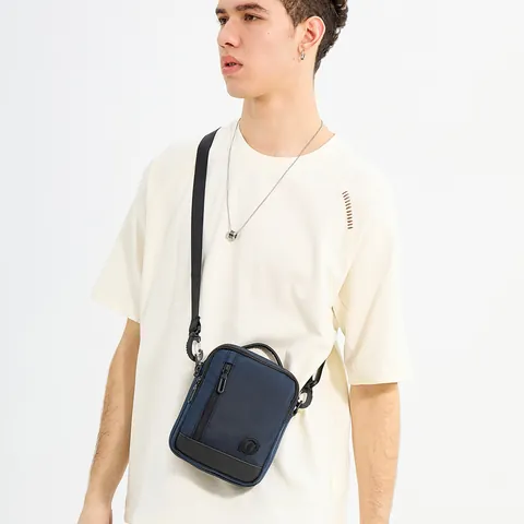 Men Casual Nylon Crossbody Bag Waterproof Functional Shoulder Bag Outdoor Sport Waist Pack Tactical Messenger Bag Travel